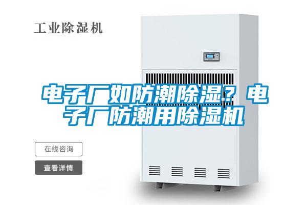 電子廠如防潮除濕？電子廠防潮用除濕機