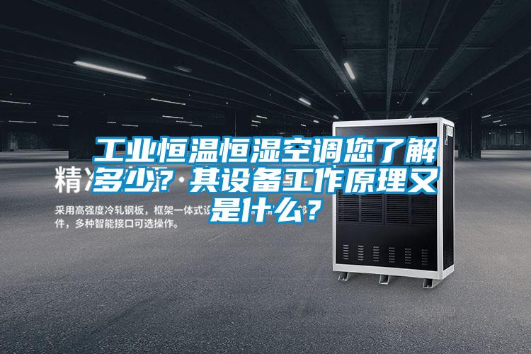 工業恒溫恒濕空調您了解多少？其設備工作原理又是什么？