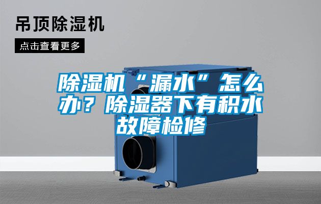 除濕機“漏水”怎么辦？除濕器下有積水故障檢修