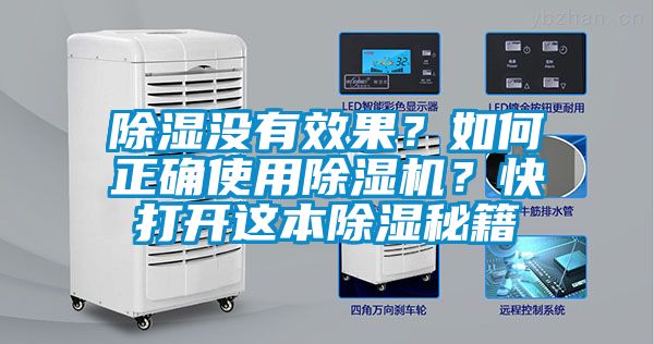 除濕沒有效果？如何正確使用除濕機？快打開這本除濕秘籍